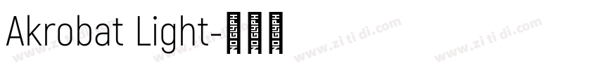Akrobat Light字体转换